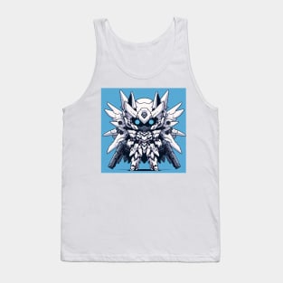 Chibi Mecha Kitsune In White Armor Tank Top